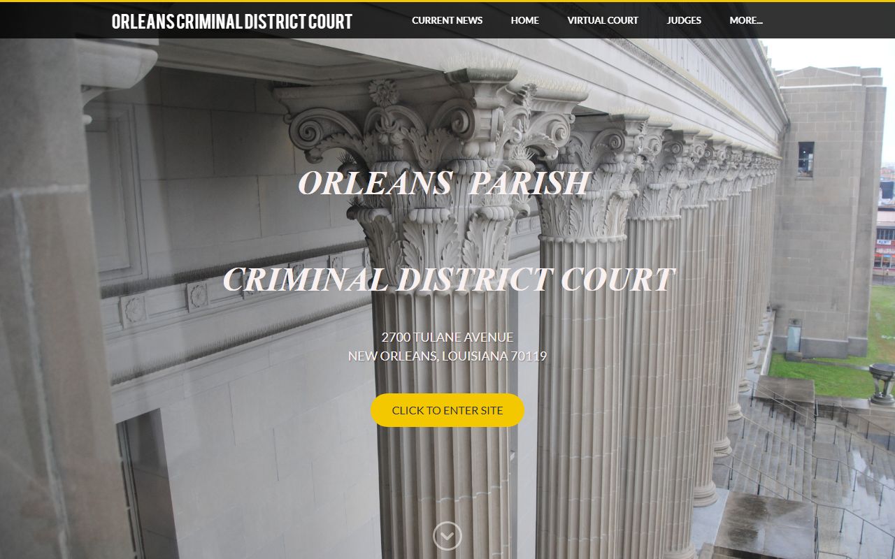 Orleans Criminal Court website for New Orleans death records research