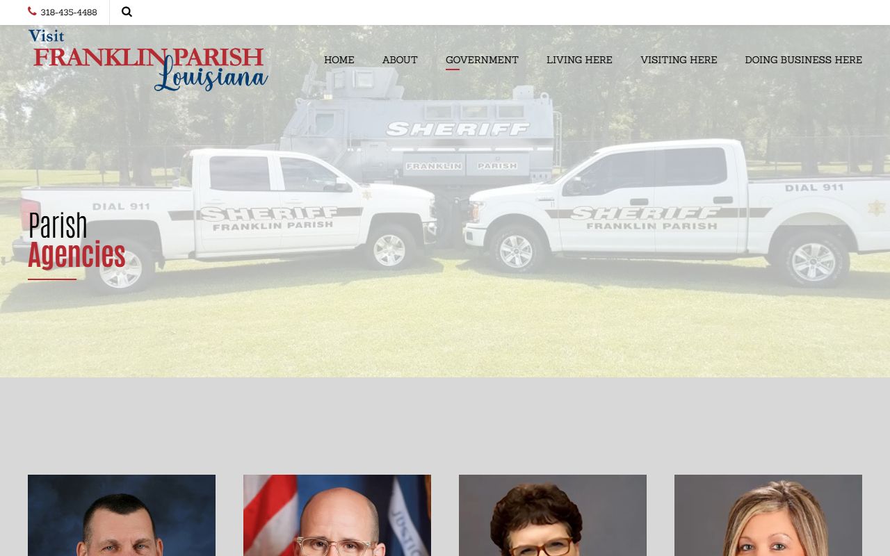 Franklin Parish agencies directory including clerk of court for death records in Winnsboro